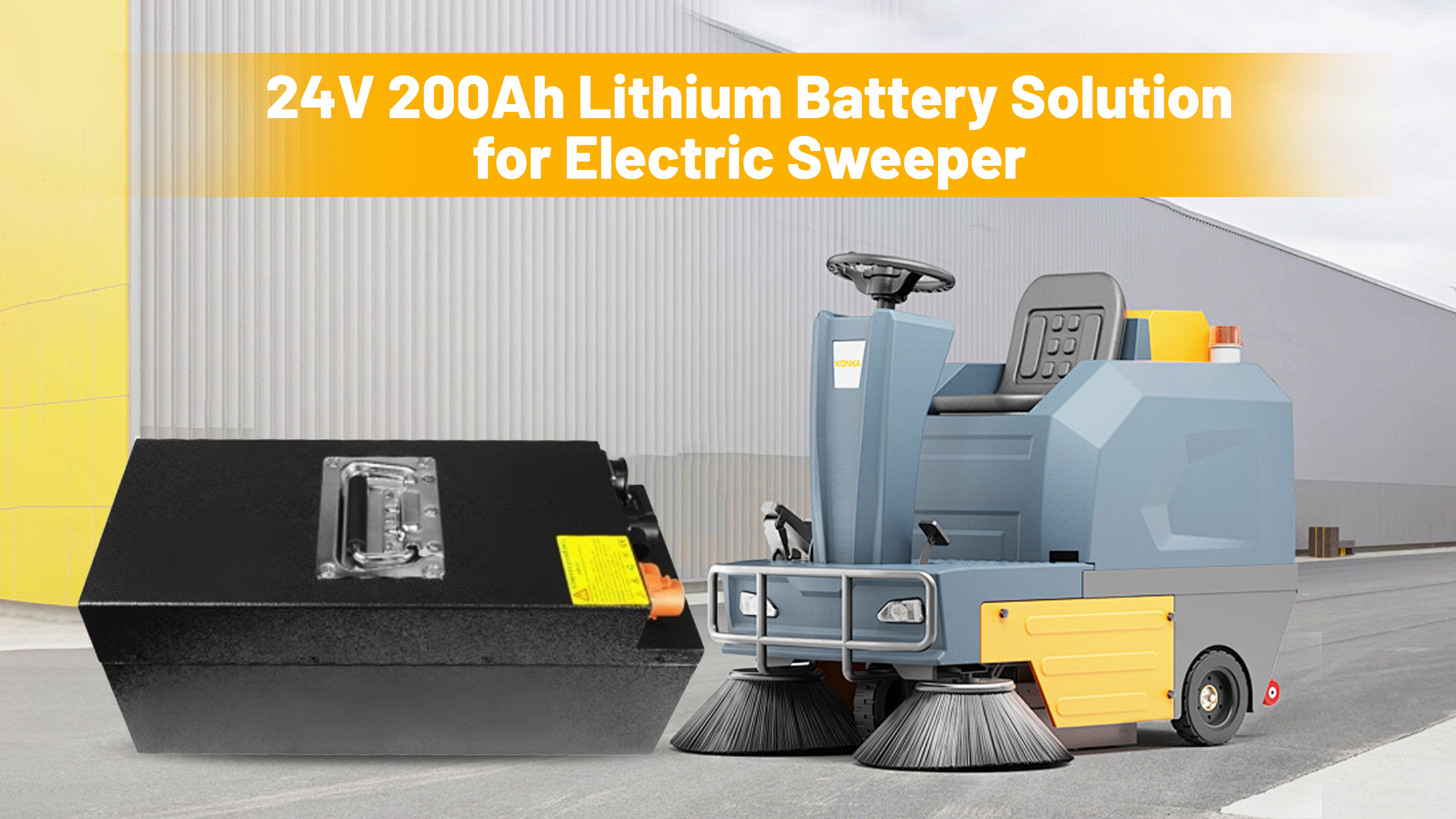 mais recente caso da empresa sobre 24V 200Ah LiFePO4 Battery Solution for Electric Sweepers – Lead-Acid Replacement