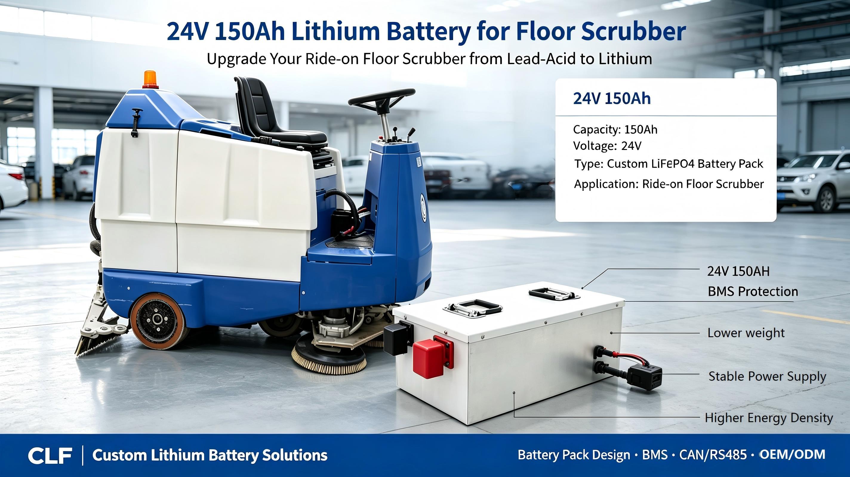 mais recente caso da empresa sobre 24V 150Ah Lithium Battery for Industrial Floor Scrubbers