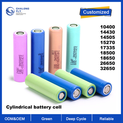 OEM ODM LiFePO4 bateria de lítio NMC/NCM personalizada 18650 Células cilíndricas 1000~3500mah 3.2V 3.7V baterias de lítio