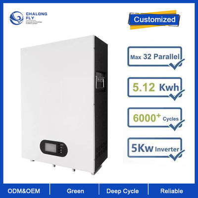 Capacidade de Ion Solar Battery Pack Home 5KWH do lítio do ODM 48V 100AH do OEM da bateria de lítio LiFePo4 para o sistema de energia alternativo