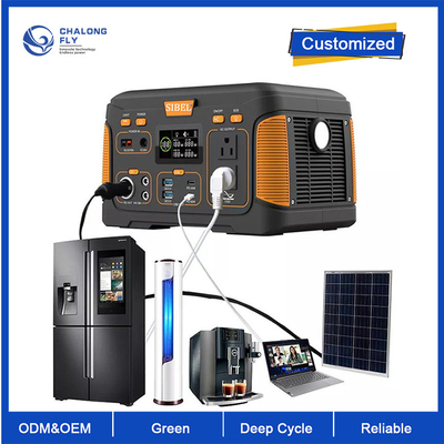 OEM ODM Bateria de lítio LiFePO4 Estação de energia solar portátil USB Tipo C DC AC OUTPUT baterias de lítio
