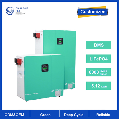 Bateria personalizada de Ion Battery Pack LifePo4 24V 48V 200Ah Powerwall do lítio para o sistema solar do armazenamento de energia da casa