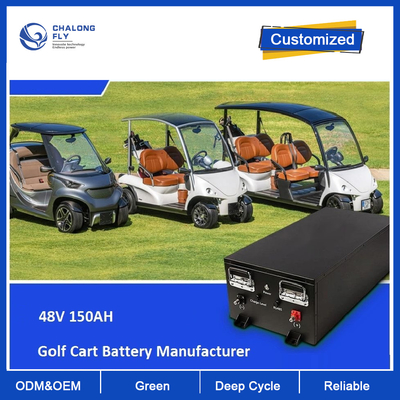CLF OEM ODM 48V 36V 150AH LiFePO4 Pacotes de bateria de lítio com CAN RS485 AGV RGV Golf Cart Robot Motocicletas Scooter Carro