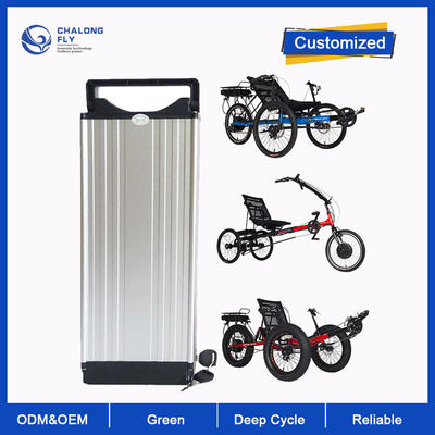 Blocos elétricos elétricos recostados feitos sob encomenda da bateria do triciclo da bateria 20AH-120AH da bateria de lítio LiFePO4 24V 36V 48V Trike