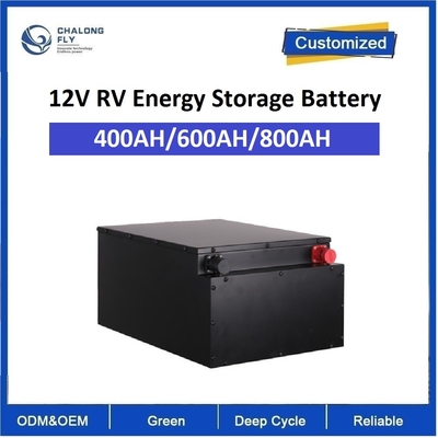 Pacotes de bateria de lítio de navios de camping de RV personalizados LiFePO4 Energia solar 12V 24V 48V 400/600/800Ah