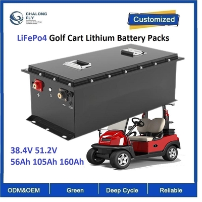 CLF OEM ODM recarregável LiFePo4 Carrinho de golfe Bateria de lítio 38.4V 56Ah 105Ah 160Ah caminhão empilhadeira ônibus 6000ciclos