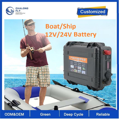 CLF 12V100AH OEM ODM Bateria de lítio motor elétrico barco de assalto caiaque 24 volts 200 amp Bateria de propulsor naval