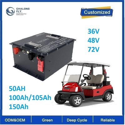Bateria para carrinho de golfe CLF OEM 48V 100Ah com célula de bateria de lítio Grau A e vida útil de 4000 ciclos