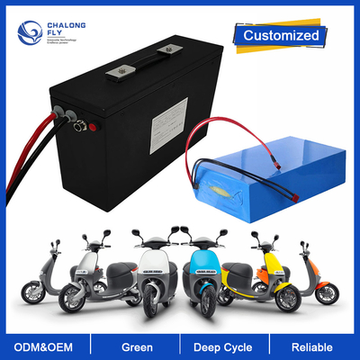 Bateria de lítio LiFePO4 OEM ODM 36V 48V 60V 25AH Bateria de íons de lítio 60AH 100AH 120AH Para cadeira de rodas / motocicleta / bicicleta elétrica