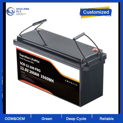 Bateria de íon de lítio 12V 200Ah Substituição de chumbo-ácido Atacado OEM Chumbo-ácido para bateria Lifepo4 Estoque UE