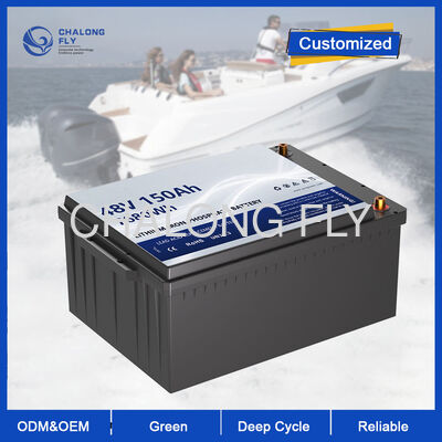 Pacote de bateria LiFePO4 de 48V 150Ah com sistema de gerenciamento incorporado Motor elétrico de barco marinho iate de trote acessório de caiaque