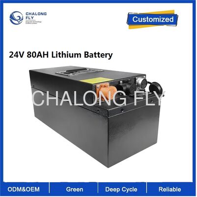 Bateria de lítio quadrada CLF 24V 80Ah Pacote de bateria de lítio-íon de armazenamento de energia de alta potência externa
