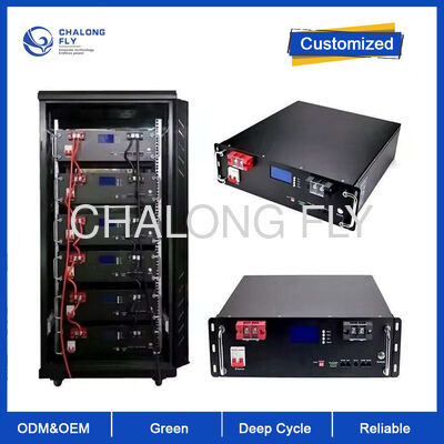 Bateria de iões de lítio modular montada em rack de 48V 200Ah com Smart BMS e design empilhável para armazenamento de energia industrial
