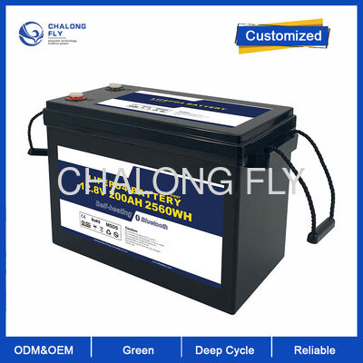 12V 300Ah LiFePO4 RV Bateria com 6000+ ciclos 90% de descarga profunda e BMS incorporado para off-grid solar