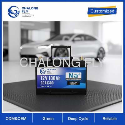 Bateria de Partida de Íons de Sódio 12V 100Ah Até 1300 CCA para Caminhões e Barcos