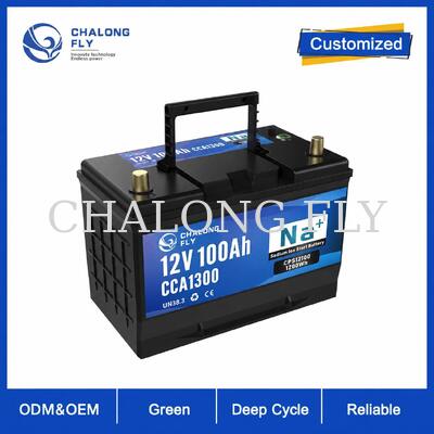 Bateria de Partida OEM de Íons de Sódio 12V Série 60Ah 80Ah 100Ah para Reposição Automotiva