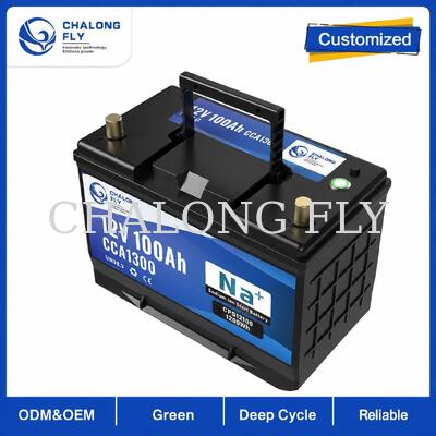 Bateria de Partida para RV de Íons de Sódio 12V 70Ah-100Ah com Partida de Alta Taxa e Até 1300CCA para Powersports