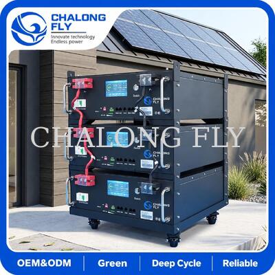 Bateria LiFePO4 Montada em Rack de 51,2V 5kWh 10kWh para Armazenamento de Energia Solar Residencial